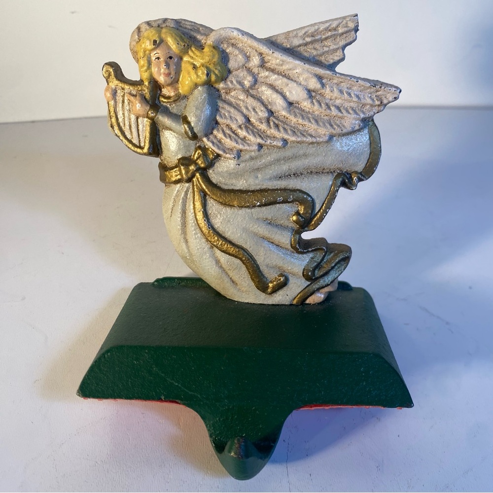 Vintage Midwest Cannon Falls Cast Iron Heavenly Angels Harp Stocking Hangers